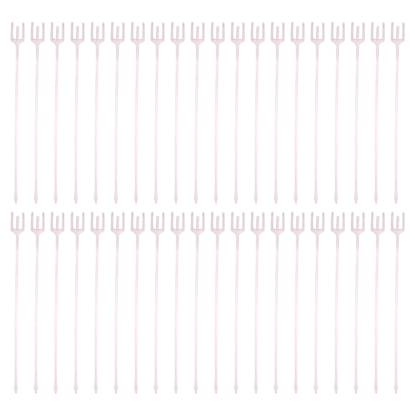

100pcs Thickened 31cm Floral Holder Plastic Bouquet Trident Picks for Wedding Party Decorations Flower Arrangement Tool Cards