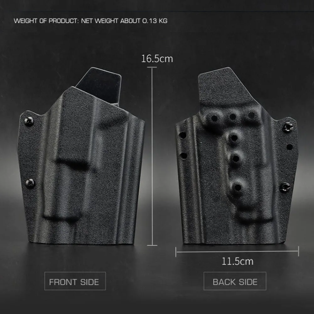 Kydex Tactical Holster For Glock 17/19/19X/45 + TLR-1 Flashlight Hunting Combat Airsoft Holster QLS Quick Release Kit Belt Gear