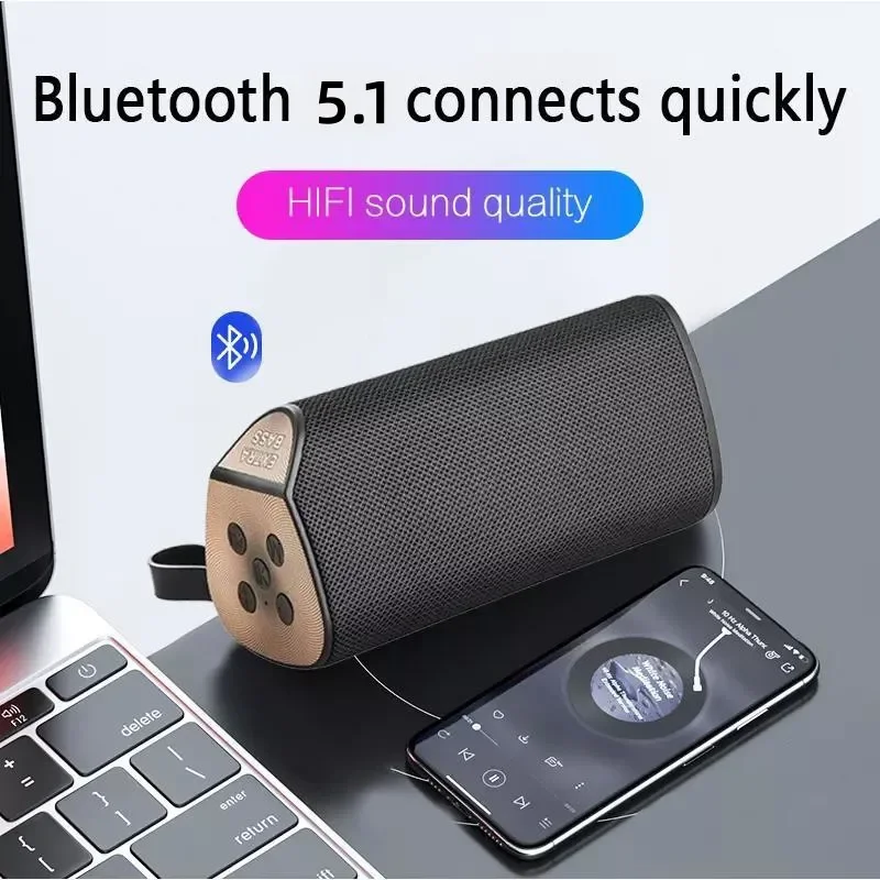 Red Wireless Powerful Bluetooth USB Flash Drive Wireless Speaker Bass Waterproof Sound Box Support TF TWS Speakers Subwoofer