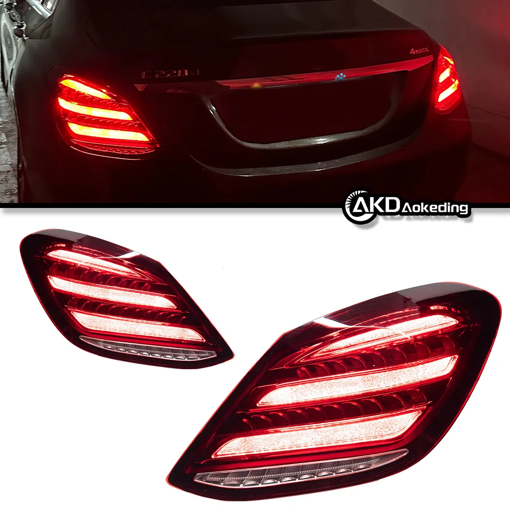 Car Lights for Benz W205 C Class 2015-2021 LED Auto Taillight Assembly Upgrade Maybach Design 2019 Style Signal Lamp Accessories