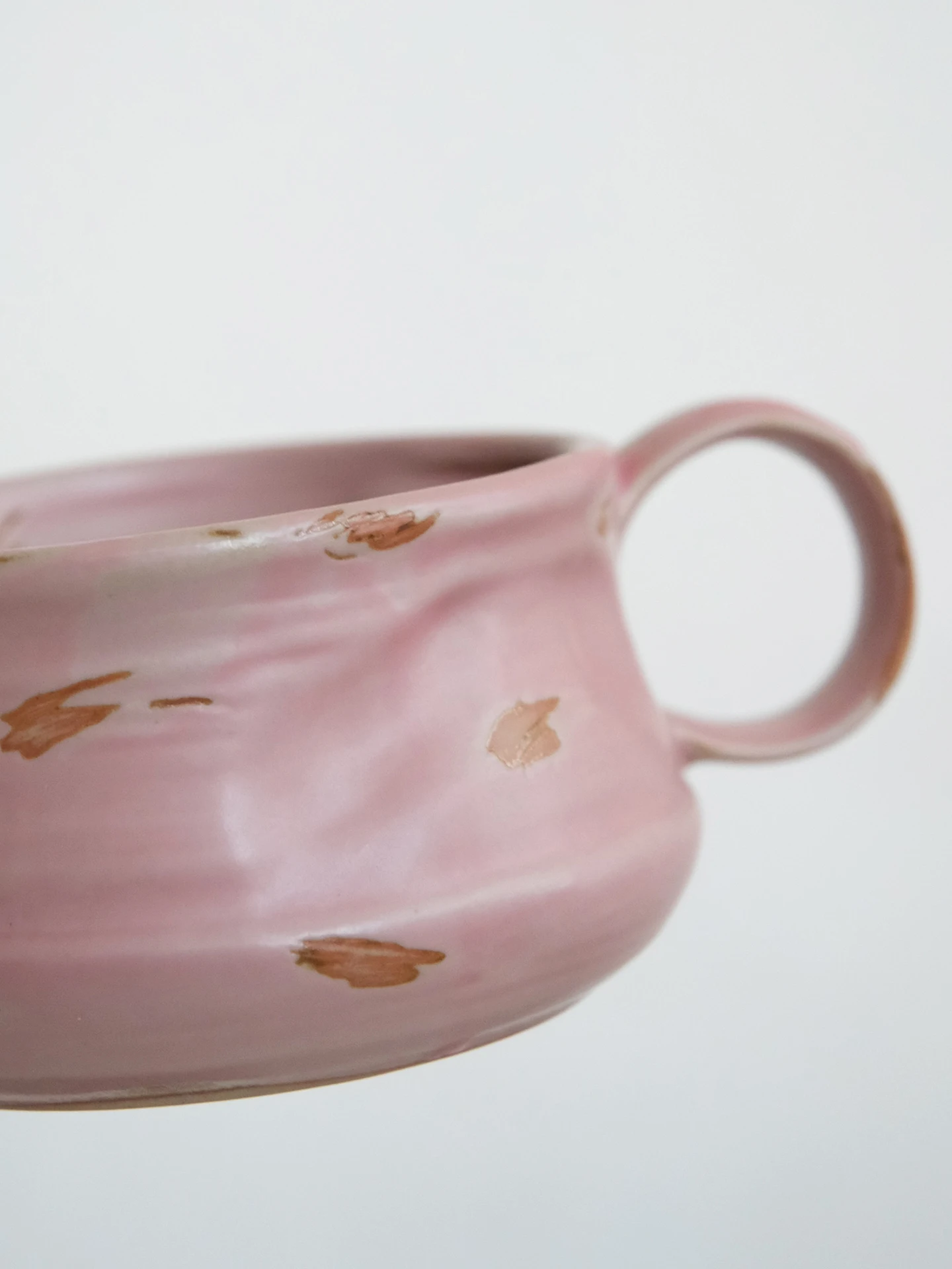 Handmade Ancient Pink Breakfast Cup Couple Gift Box Cute Ceramic Coffee Cups Wabi Sabi Style Textured Design for Cafe Use
