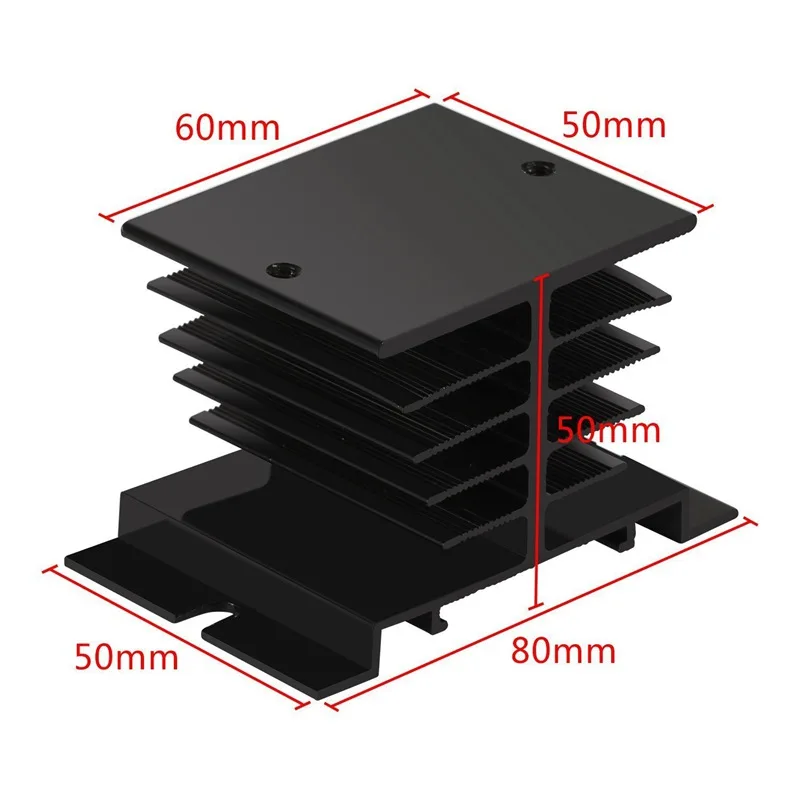 Solid State Relay Heat Sink,3PCS Aluminum Heatsink PID Temperature Controller Heat Sink For Solid State Relay And SSR Radiator M