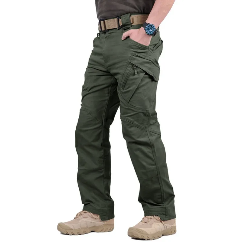 Waterproof Wear-Resistant Cargo Pants Men Loose Outdoor Multi-Pocket Tactical Trousers for Hiking Fishing Travel Work Wholesale