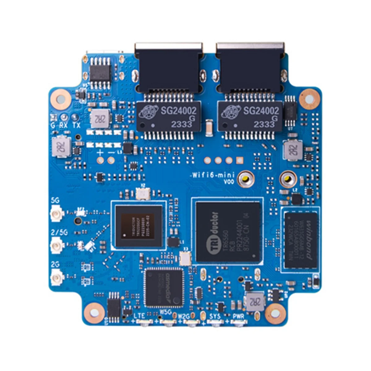 For Banana Pi WiFi6 Mini Router Development Board TR6560+TR5220 WiFi Wireless Chip 3Gbps Support M.2 Interface