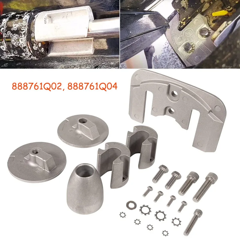 NONY Marine Accessories CMBRAVO3KITA Aluminum Anode Kit for Mercury Bravo 3 (2004 to Present) Replace Boat 888761Q02, 888761Q04