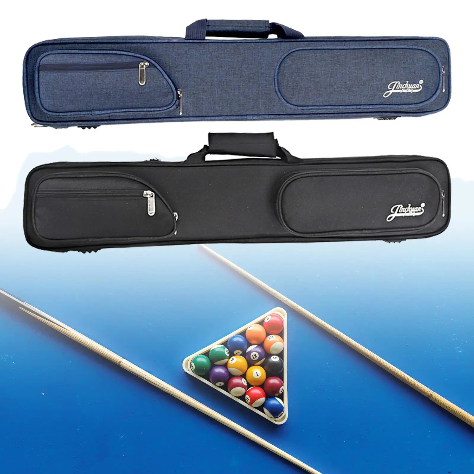 Billiard Pool Cue Case 1/2 Club Bag Billiard Pool Cue Stick Carrying Bag