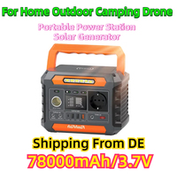 288.6WH Battery 78000mAh/3.7V for Home Outdoor Camping Drone EU Portable Power Station Solar Generator 230V 260W