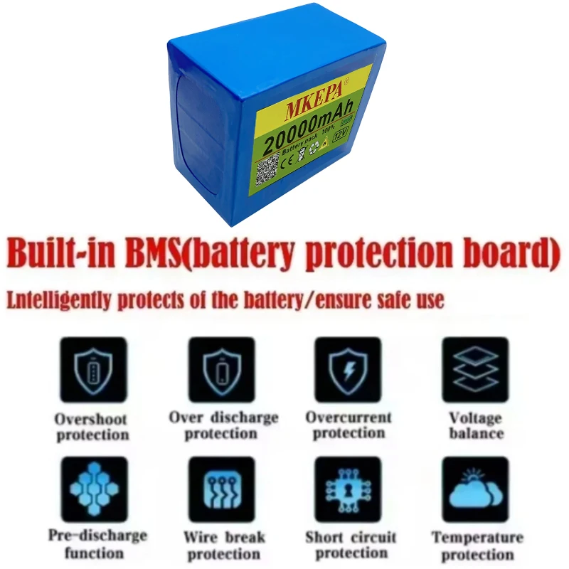 12.8V/14.6V 20Ah 32700 Lifepo4 battery 150A BMS Robot wheelchair electric boat UPS toy car drone uninterruptible power supply