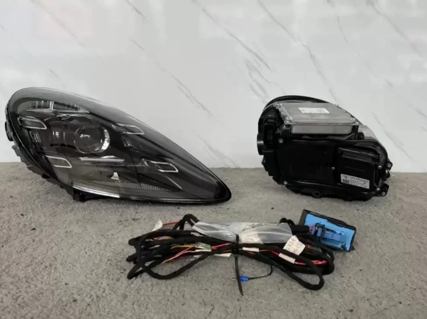 LED AFS Headlight Assembly for Porsche 718 982 Upgrade to Four eyes smoked black matrix Daytime Running Light Car Accessories