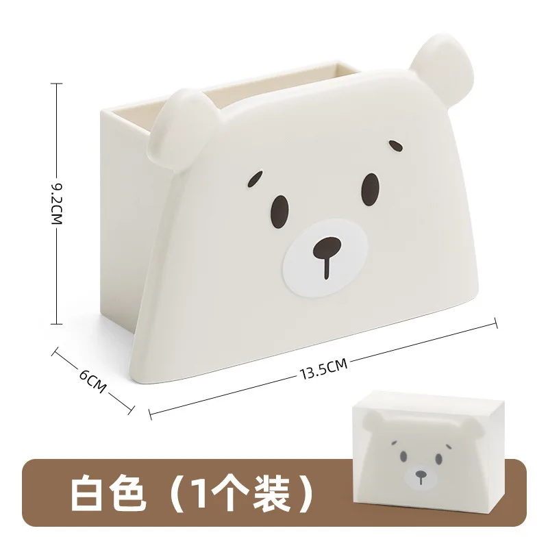 Imagem -03 - Urso Kawaii Desktop Organizador Caneta Titular Organizador Lápis Titular Bonito Caixa de Armazenamento Material Escolar Escritório