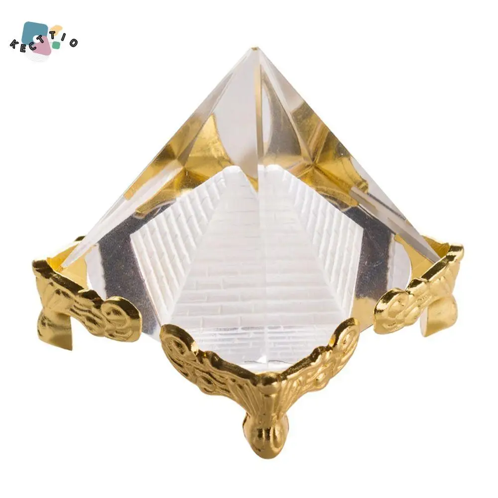 

Triangle Scripture Pyramid Ornaments Mini Creative Crystal Pyramid Crafts Geometry Decoration Meditation Desktop Ornament