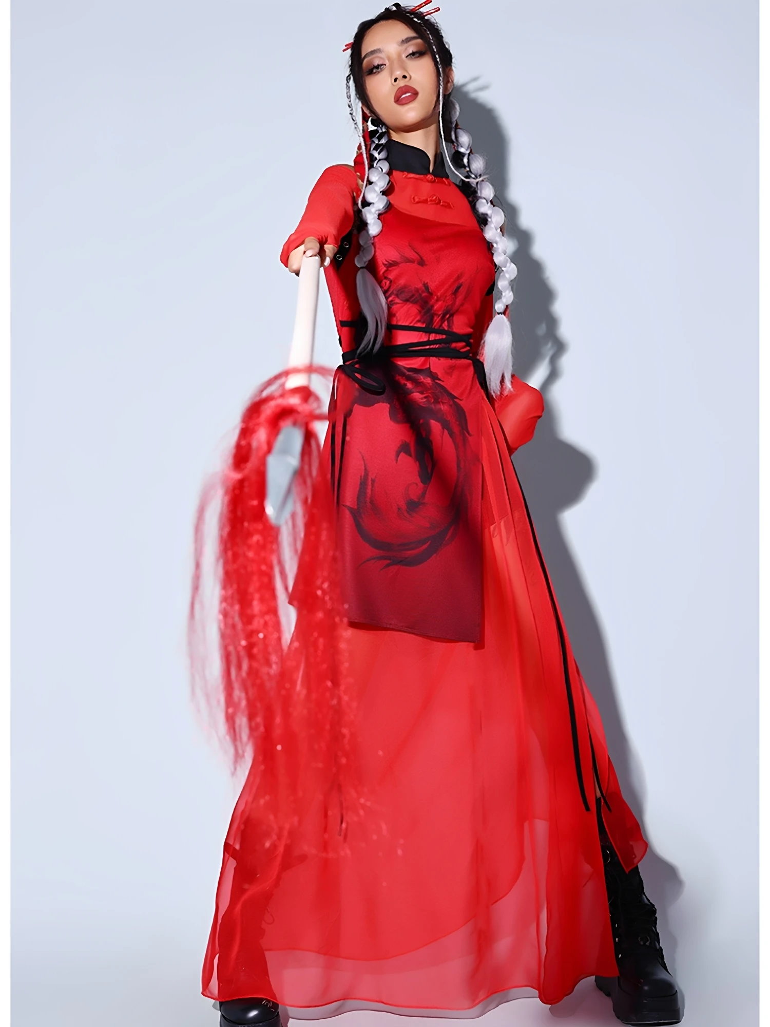 Adult Women's Jazz Performance Costume Trendy Style Stage Dance Outfit Group Show Performance Roman Cloth Ethnic Fashion