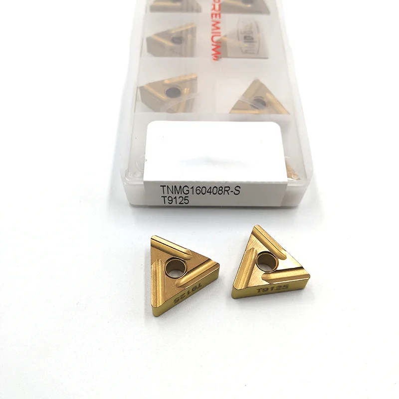 10pcs TNMG160404R S TNMG160408R S T9125 100% Original Carbide inserts CNC Lathe Plate Tools External Turning Tools for Steel