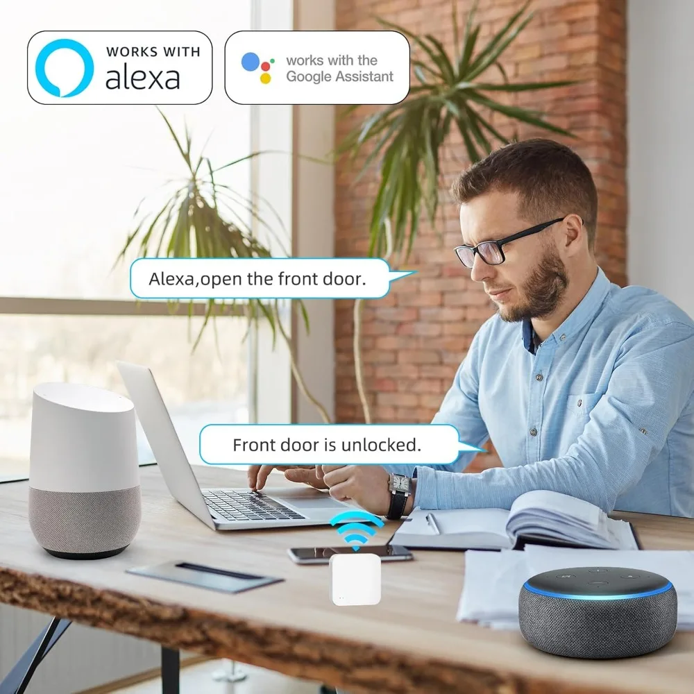 WiFi-Fronttürschloss-Set – Miuedo Keyless Entry Türschlösser-Griff-Set, Fingerabdruck Smart Alexa Keypad – Smart Deadbolt Lock mit