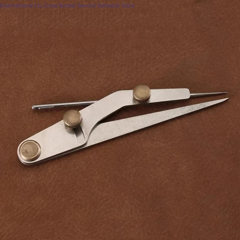 DIY LeatherCraft Silver Refill Marking Tool Gap Rule Lockable Spacing Gauge Leather Spacing Gauge