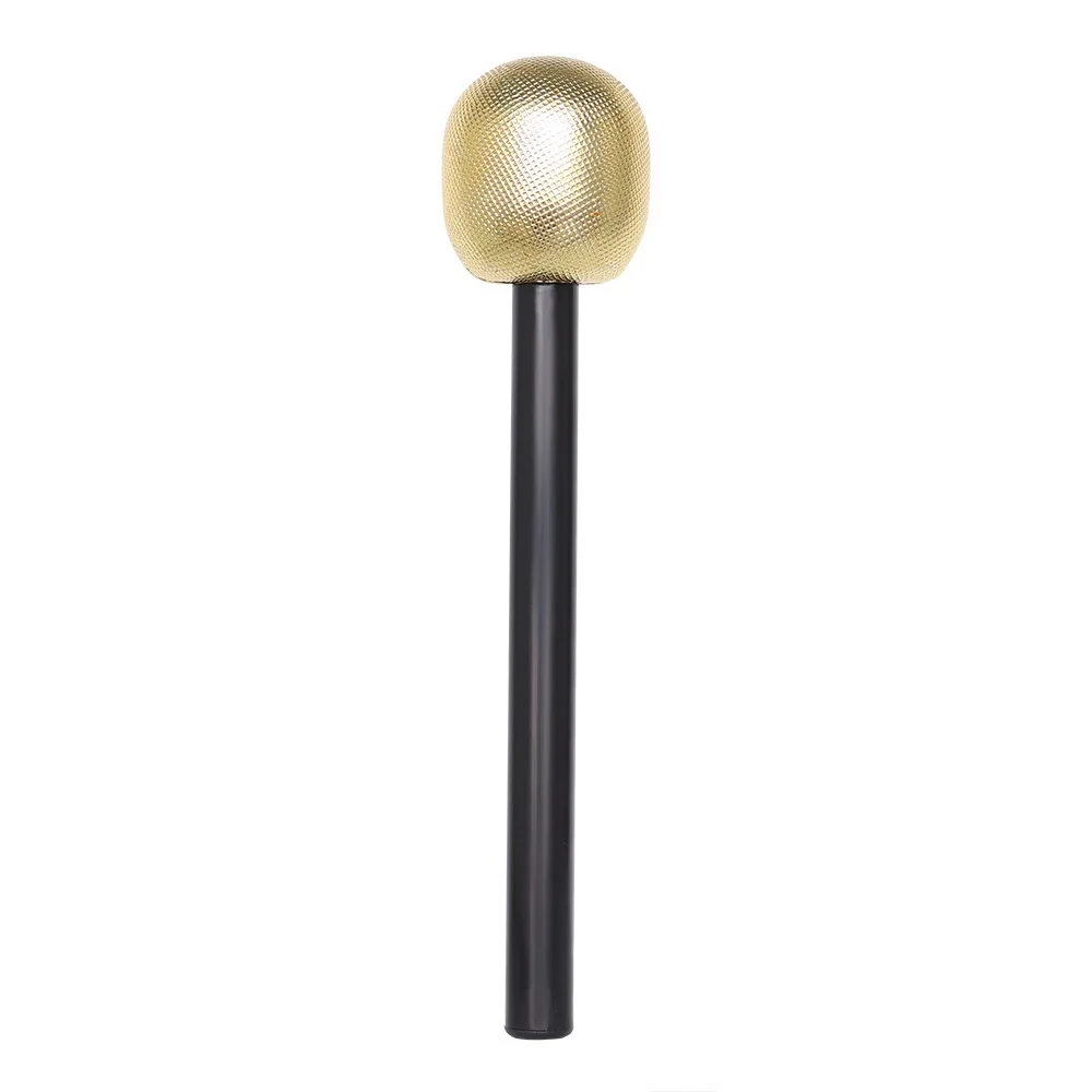 Fake Microphone Toy For Kids Role Play Costume Party Accessory Plastic Simulated Handheld Prop Stage Performance