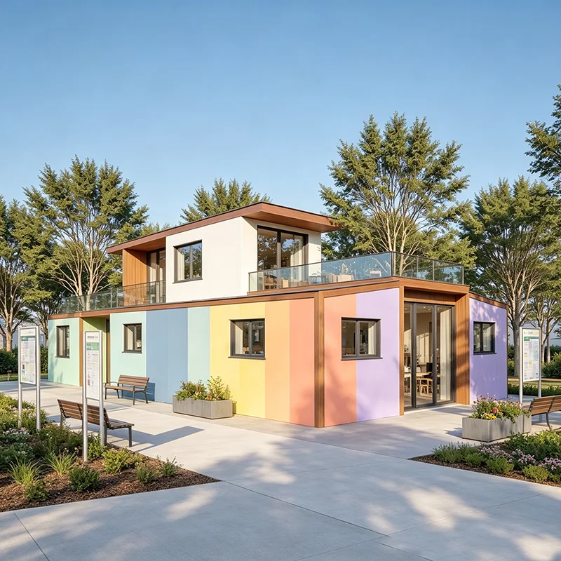 Prefab Container House Custom Modern Villa Equipped with Kitchen and Washroom