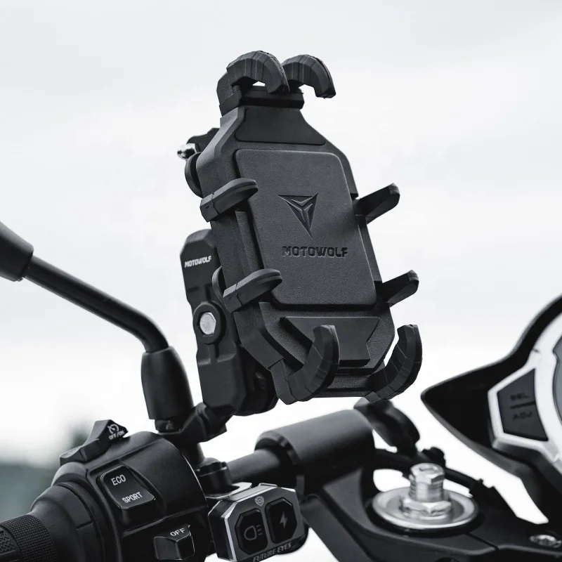 

MOTOWOLF Universal Motorcycle Accessories Anti-slip and Strong Frame Riding Phone Holder