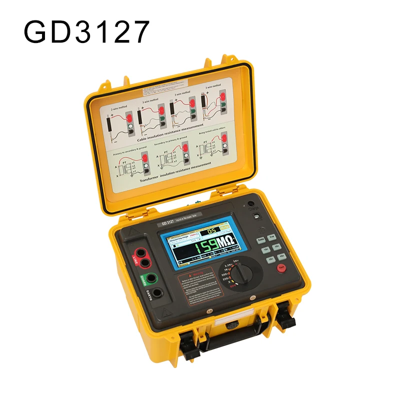 

GD3127 5кВ Электроизмерительное оборудование для испытаний, измеритель сопротивления изоляции высокого напряжения (мегомметр)