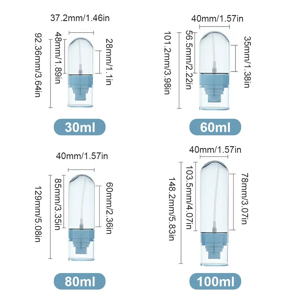 30/60/80/100 мл портативный многоразовый распылитель для мелкого тумана, пустые косметические контейнеры, распылитель-распылитель, мини-бутылка, дорожный аксессуар