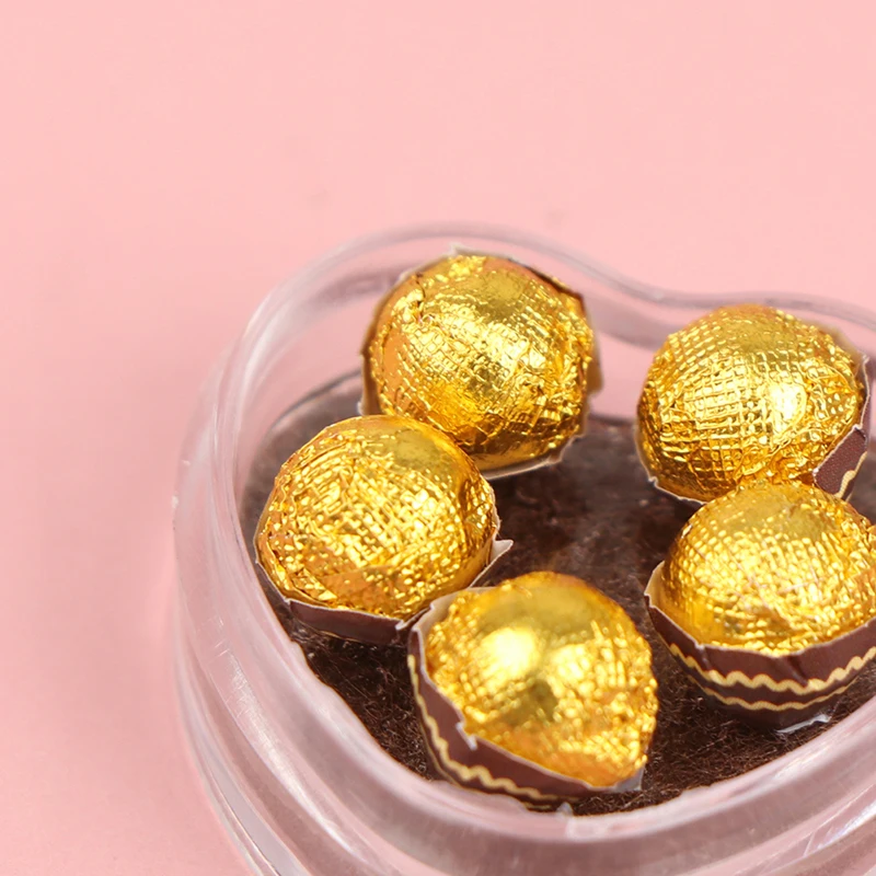 1 Set 1/6 Miniatuur Chocolade Speelgoed 1:12 Poppenhuis Mini Model Spelen Keuken Voedsel Voor Huis Pop Accessoires