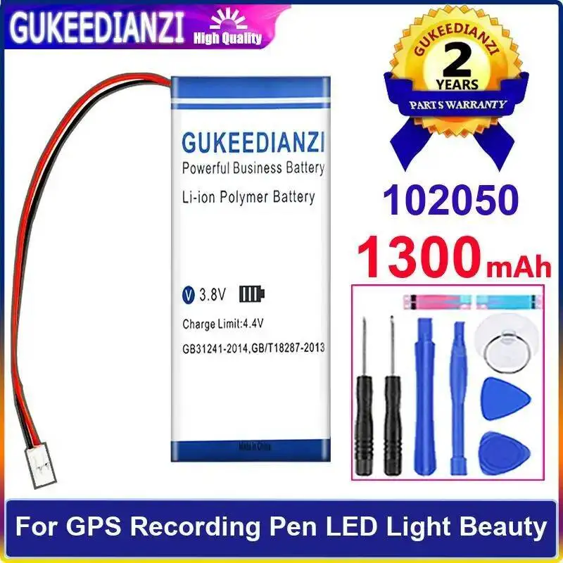 

102050 1300Mah For Gps Recording Pen Led Light Beauty Long-Lasting Battery Reliable Power