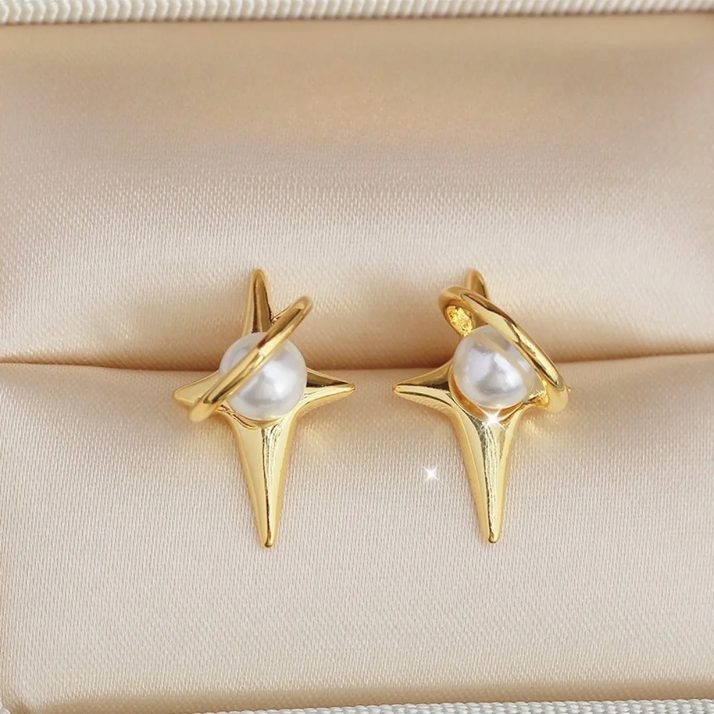 

10PCS S925 Sterling Silver Needle 18K Gold Wrapped Plated Brass Earring Settings Diy Jewelry Pearl Earrings Accessories
