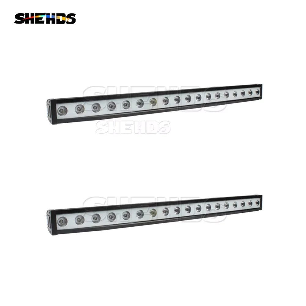 SHEHDS 1/2pcs LED Waterproof IP65 18x12W RGBW Wall Wash 4in1 Lighting Bar DJ Disco Parties Concert Audience