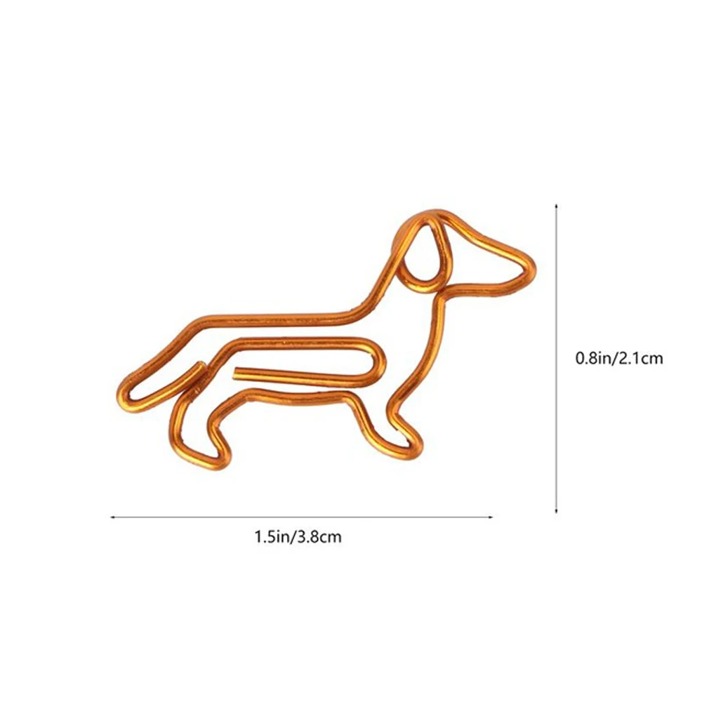 Cartoon Animal Shape Paper Clamps Special-shaped Customization Gold Paper Clip Bookmark Clip Dachshund Paper Clips