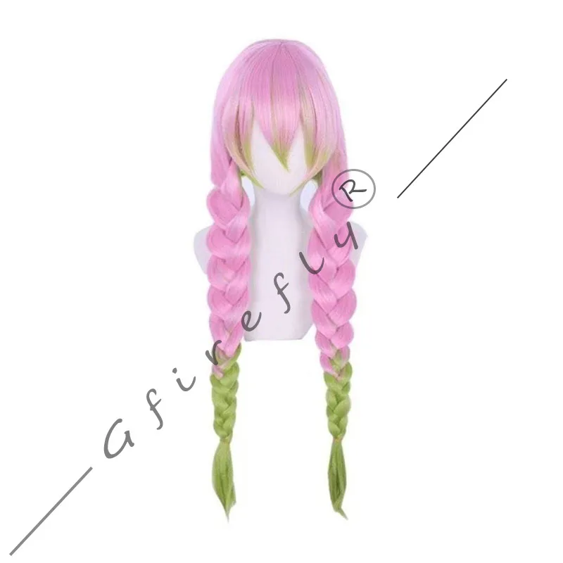 Anime Movie Cosplay Costume Kanroji Mitsuri Character Style Kimono Costume Accessories Wig Complete Set for Halloween
