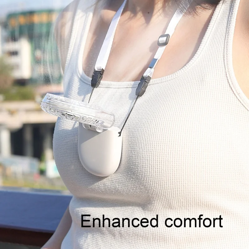 مروحة محمولة قابلة للطي 5 سرعات رياح منخفضة الضوضاء متعددة الوظائف مروحة محمولة للسفر والتخييم في الهواء الطلق وردي/أبيض #3