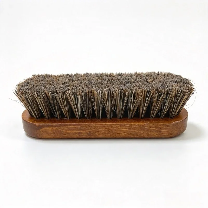 Cleaning Brush Horsehair Leather Textile for Car Interior Furniture Apparel Bag Shine Polishing Auto Home Wash Accessories