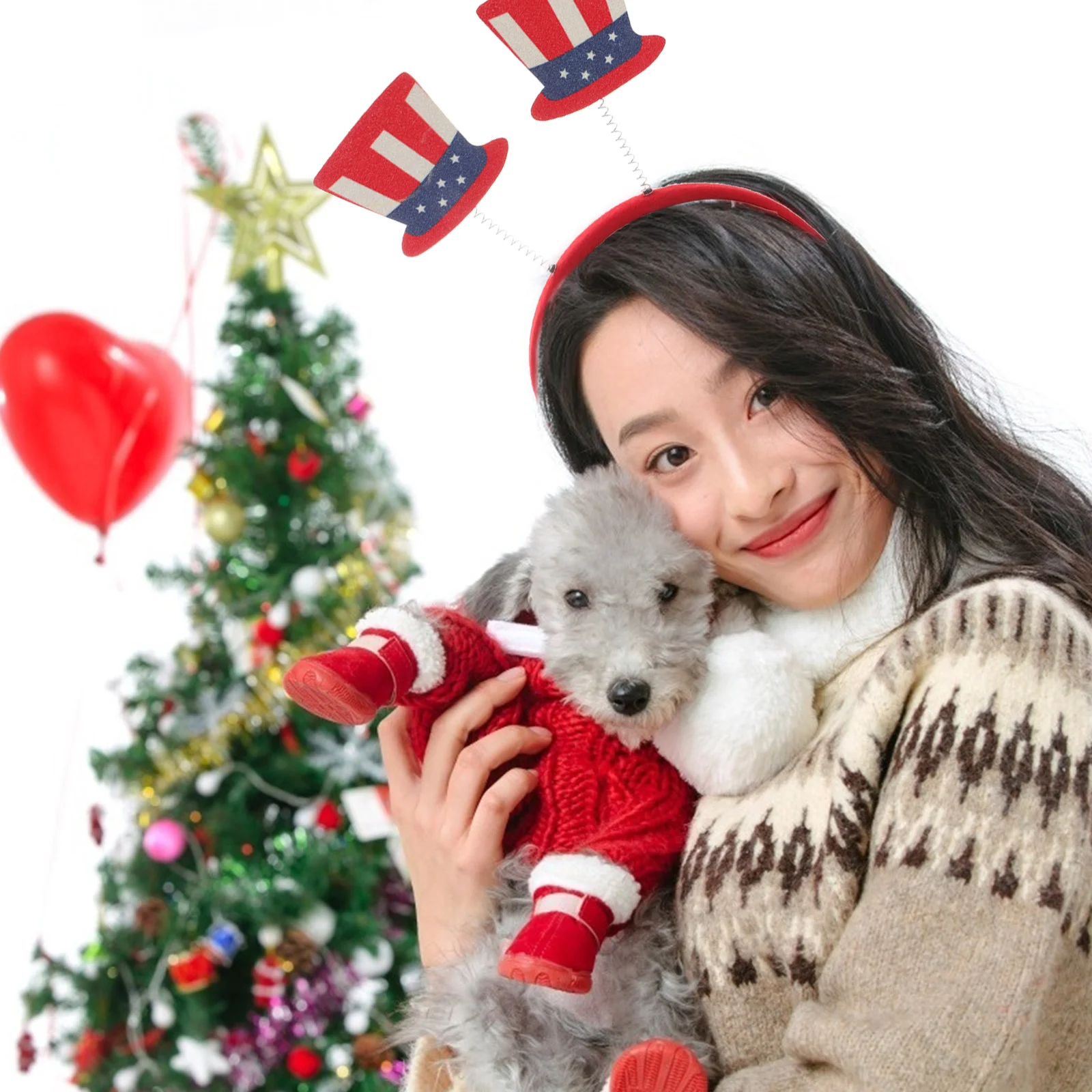 

3Pcs Independence Day Star Headbands Colorful Hair Hoops Durable Party Favors American Flag Celebration Adornments