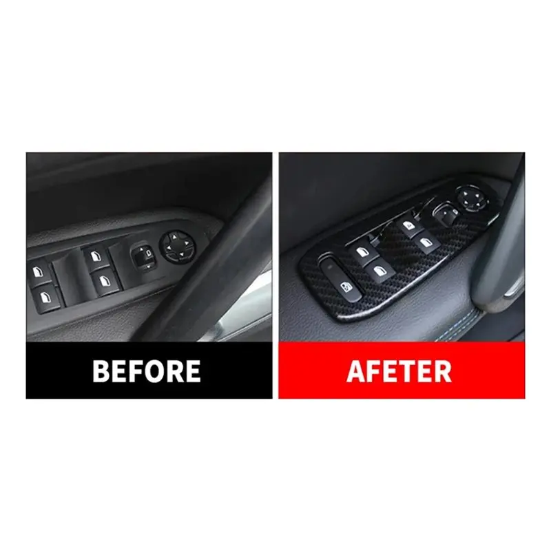 BB M50K-Car Window Glass Lifter Button Panel Switch Cover Trim Sticker For 308 308S 408 2016-2019