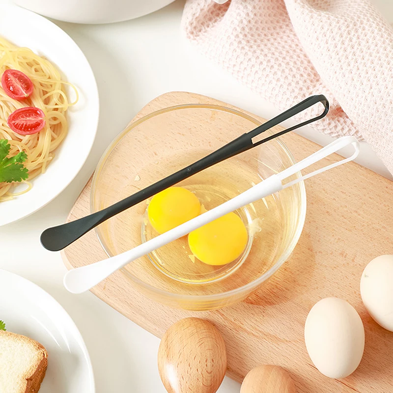 Reusable Mini Whisk Spoon Double-ended Tiny Spoon Spatula Lightweight Handle Manual Egg Beater Egg Mixer Kitchen Gadget