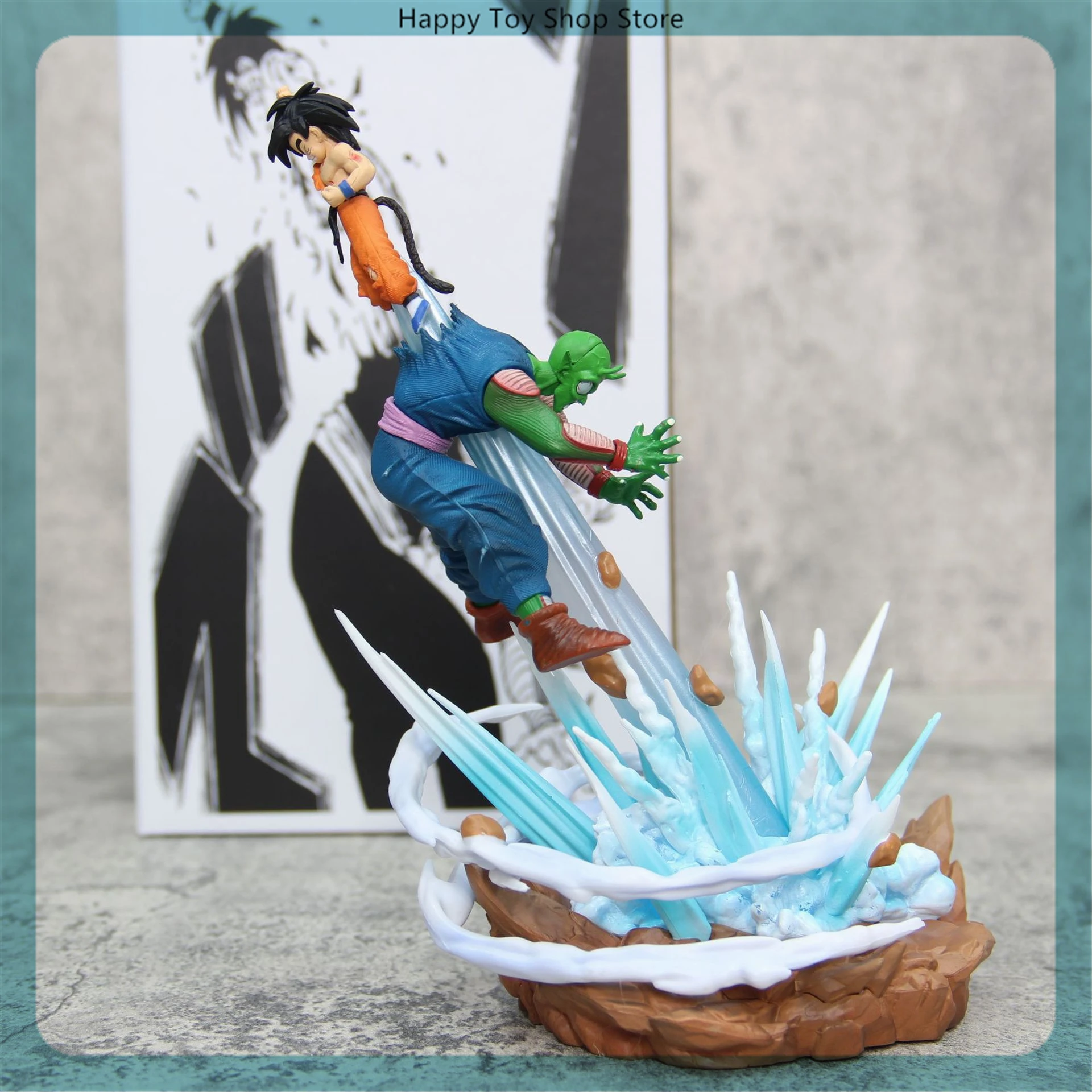 

20cm Sky Dragon Ball Piccolo Vs Goku Anime Figure Resonance Model Statue Boys Collection Desktop Decoration Ornament Toys Gifts
