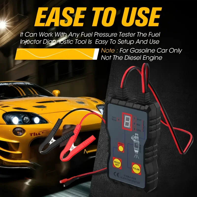 

Fuel Pressure Tester Injector Tester Fuel Injector 4 Pluse Modes Tester Powerful Fuel Pump System Diagnostics Analyzer CNBJ-620