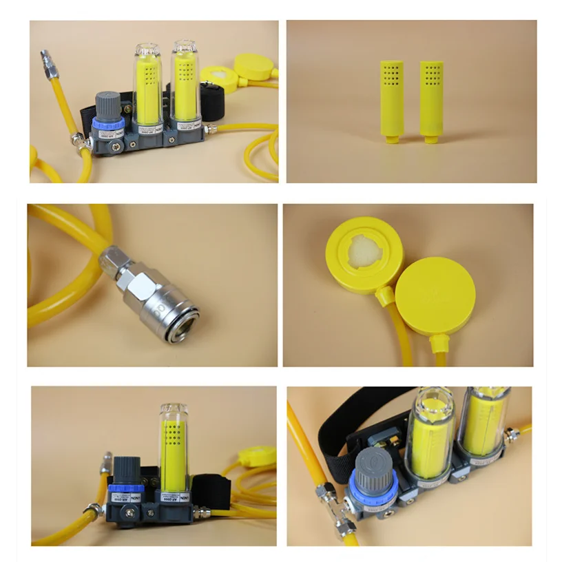 Mascarilla de Gas con filtro de aire, máscara de Gas, purificador químico suministrado, sistema de respirador DE SEGURIDAD alimentado por aire para