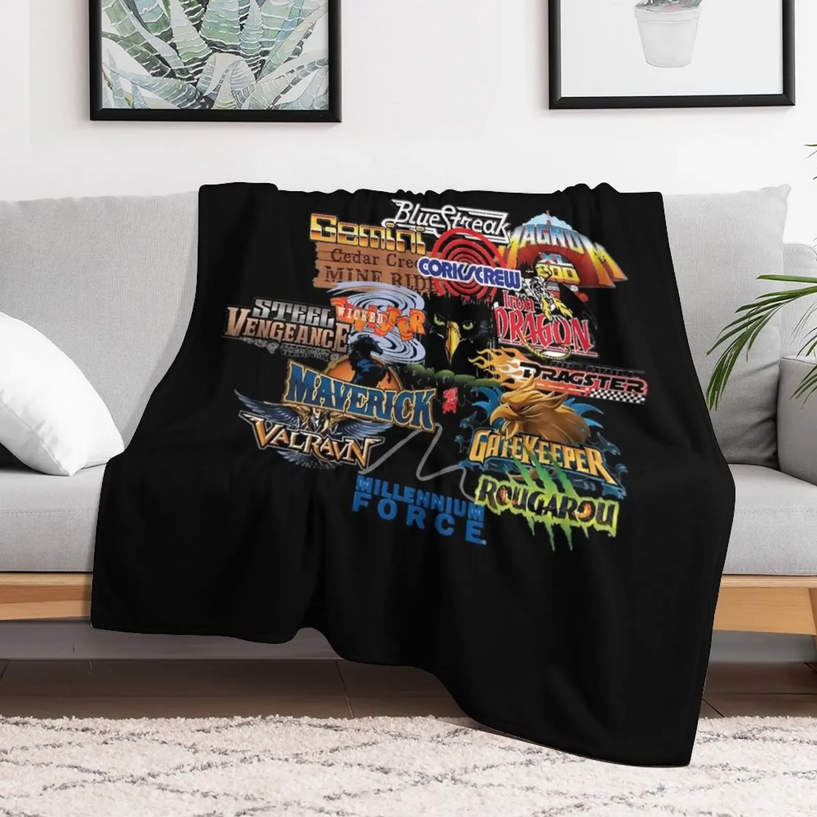 Cedar Point Roller Coaster Designer Throw Blanket Decorative Beds for sofa Blankets