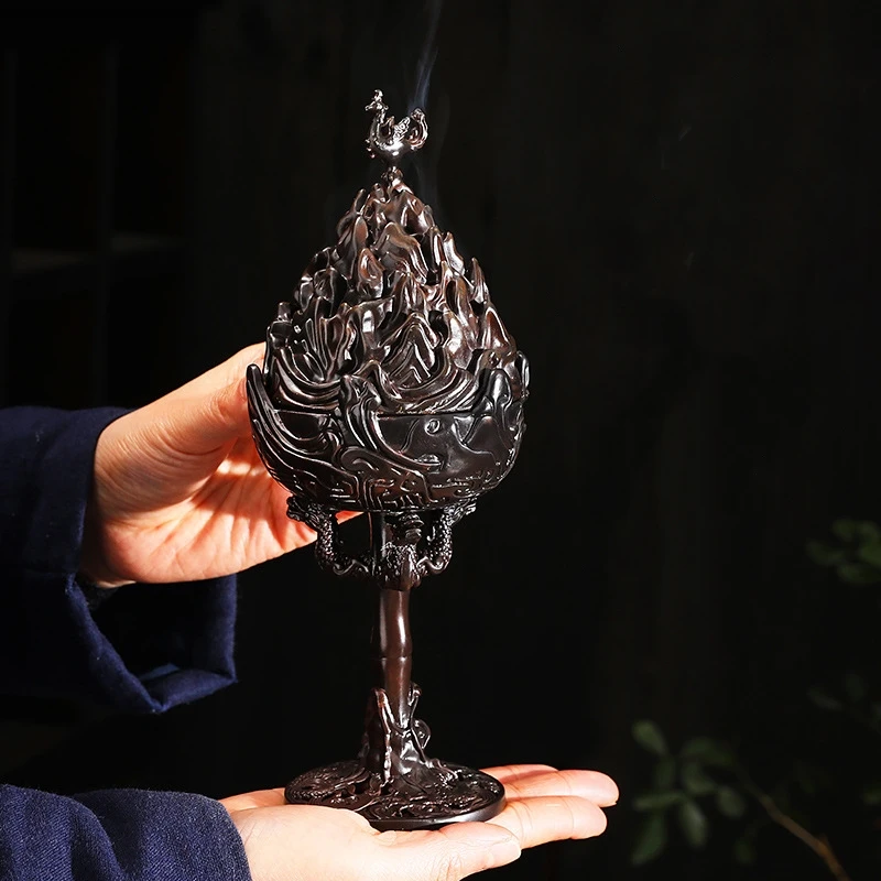 High Quality Incense Burner Holder Home Decoration Alloy Made Incense Stove Censer Burner For Incense Coils Cones Charcoal