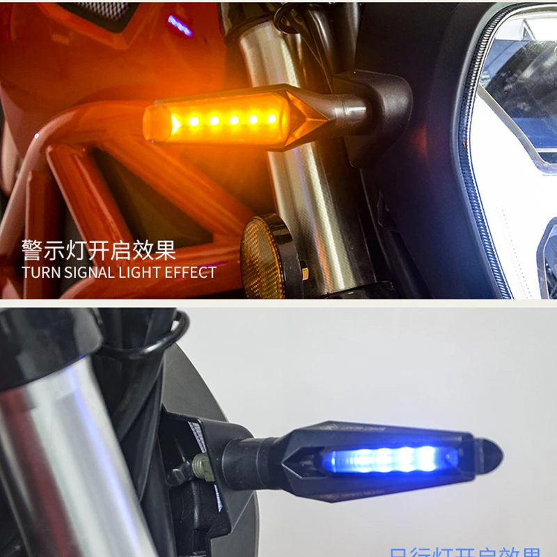 Motocicleta LED Turn Signal Lights, Scooter Turn Signal Lights, luzes diurnas, Honda, Suzuki, BMW, KTM, 12V, carro esportivo