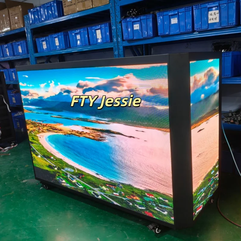Custom Mobile Club Digital Indoor Video Wall GOB Square Curved Facade Top Dance Stand Portable Table Exhibition LED DJ Booth