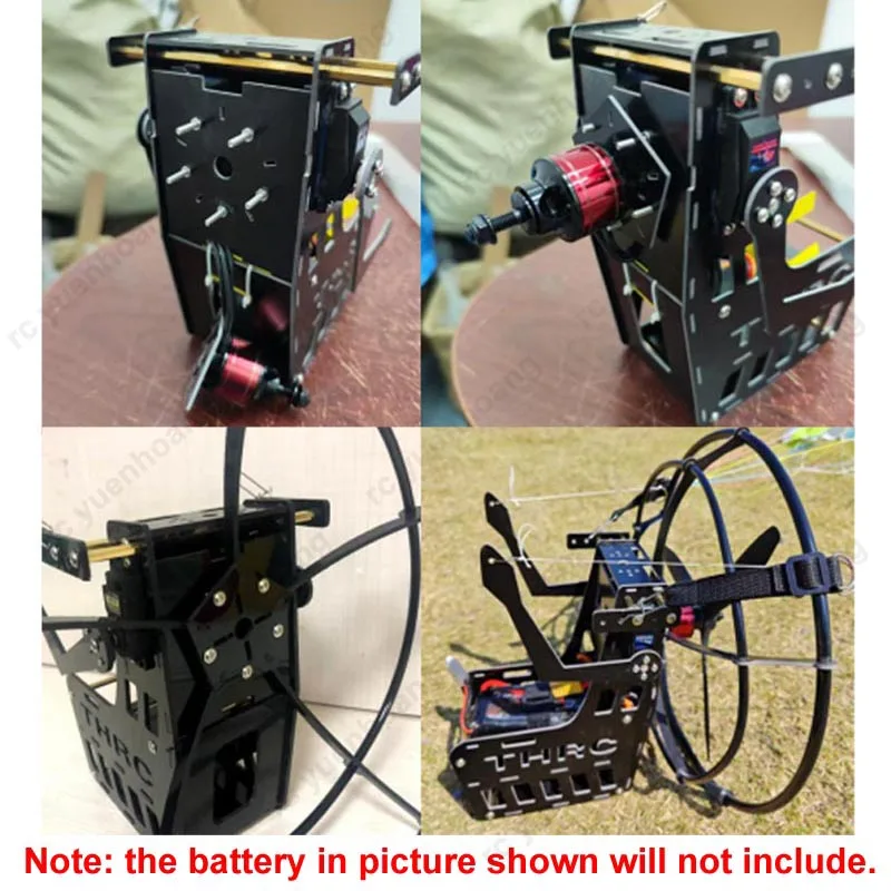 1 مجموعة 2.4 متر جناحيها مظلة الطيران الشراعي + 2216 1400KV فرش السيارات + 40A ESC + 9 بوصة مجداف + 55 جرام أجهزة معدنية RC بالطاقة Paraglider عدة