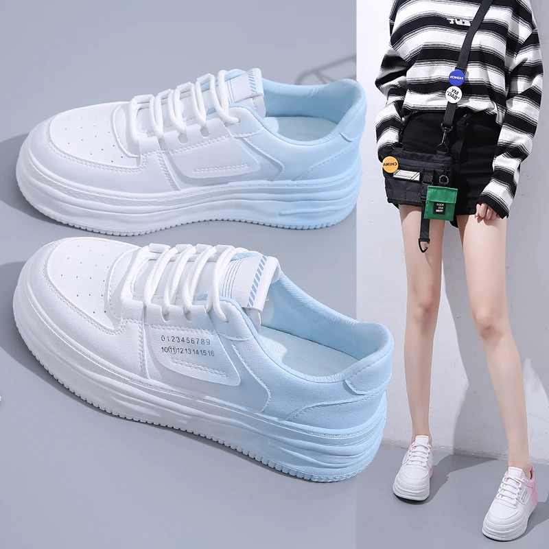 

Women's Breathable Thick Bottom Sports Casual Shoes 2025New Spring Autumn Lightweight White Shoes