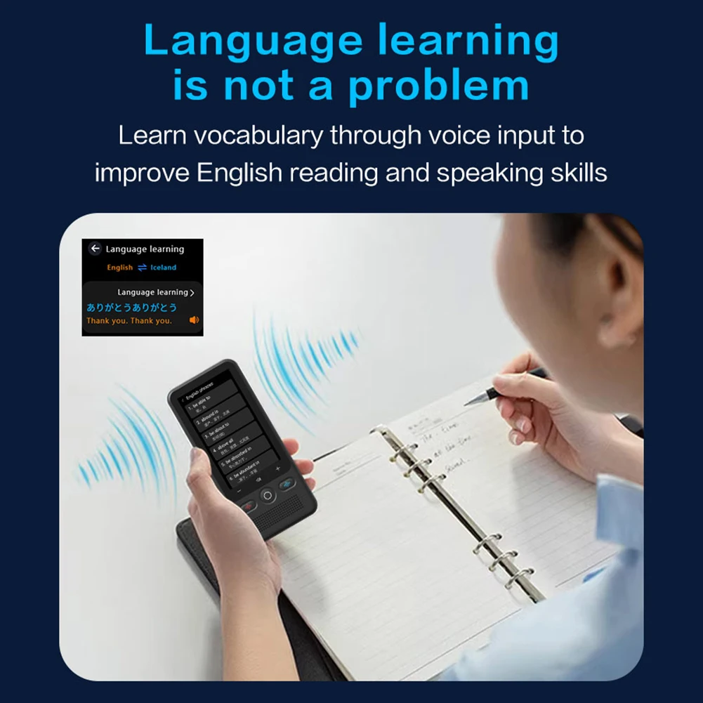 جهاز مترجم اللغة المحمول T18 مع 138 لغة ترجمة صوتية في الوقت الحقيقي مترجم فوري محمول