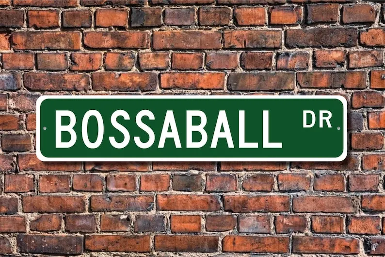 Bossaball-Juego de Pelota española, pista inflable, letrero de calle personalizado, Metal de calidad, regalo de Bossaball