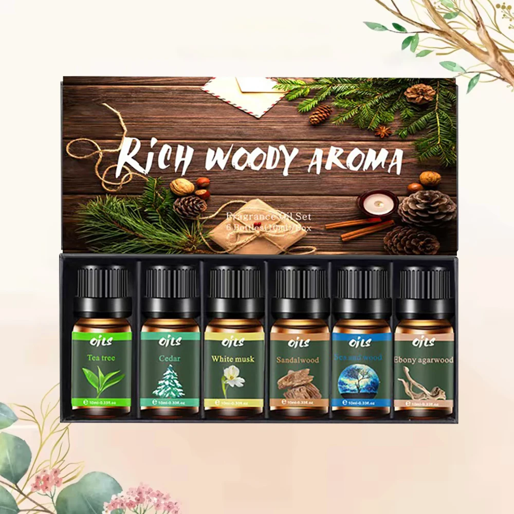 

Diffuser For Home 6 Piece Essential Oil Set with 6 Fragrance Options Oils for Aromatherapy Used For Diffuser Aroma Relax (Incl