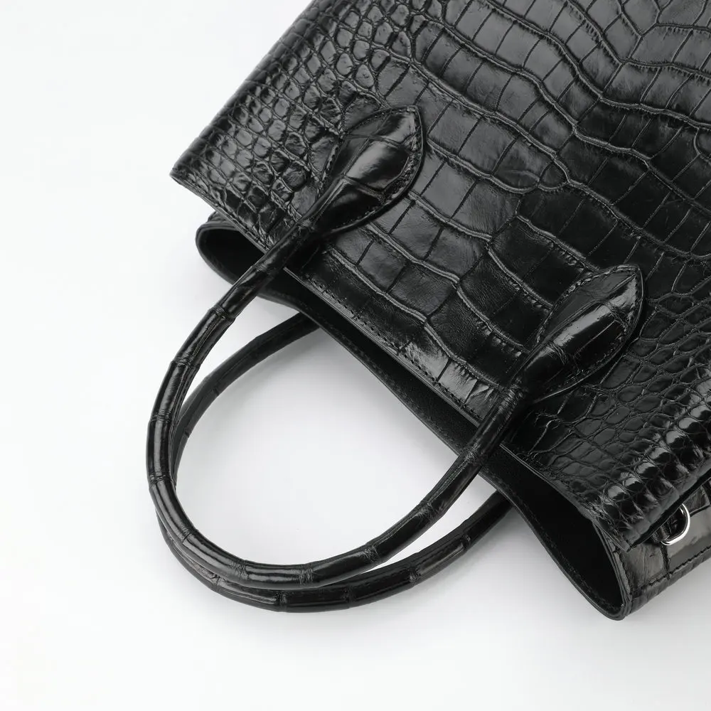 2023 New Designer Crocodile Leather Women Handbag Business Genuine Leather Lady Bag  Large Capacity Shoulder Crossbody Bag 40