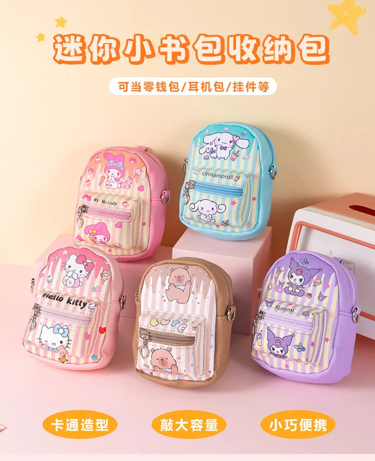 

Новая модель сумки через плечо Hello Kitty, милый мультяшный мини-кошелек, дорожные принадлежности для женщин, украшение для рабочего стола, подарок для девочек и студенток