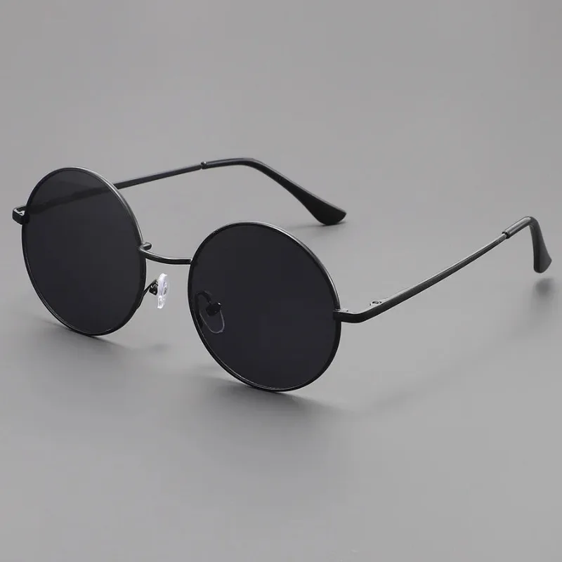 Nouvelles Lunettes de Soleil Rondes Tendance Homme Femme Vintage Conduite Luxe Monture Métallique Lunettes de Soleil